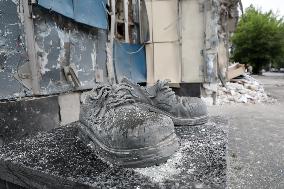 Impact of Russian overnight attack in Shevchenkivskyi district of Kyiv